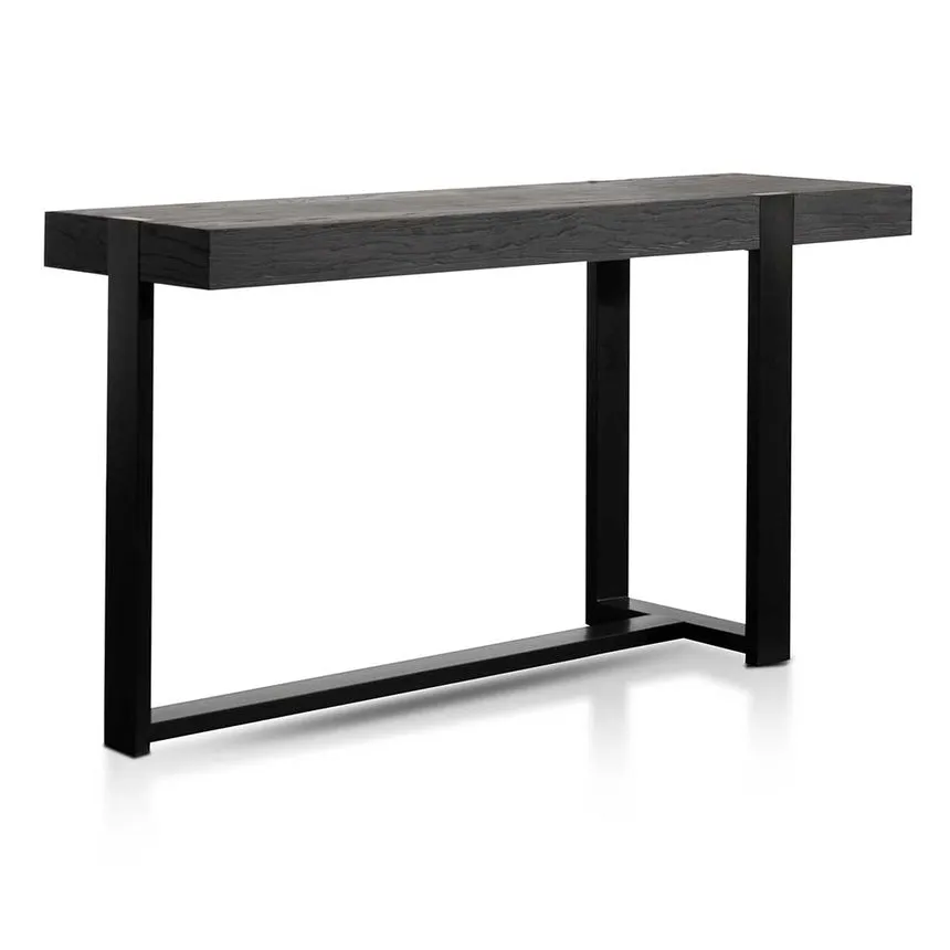 1.5m Wooden Console Table - Full Black