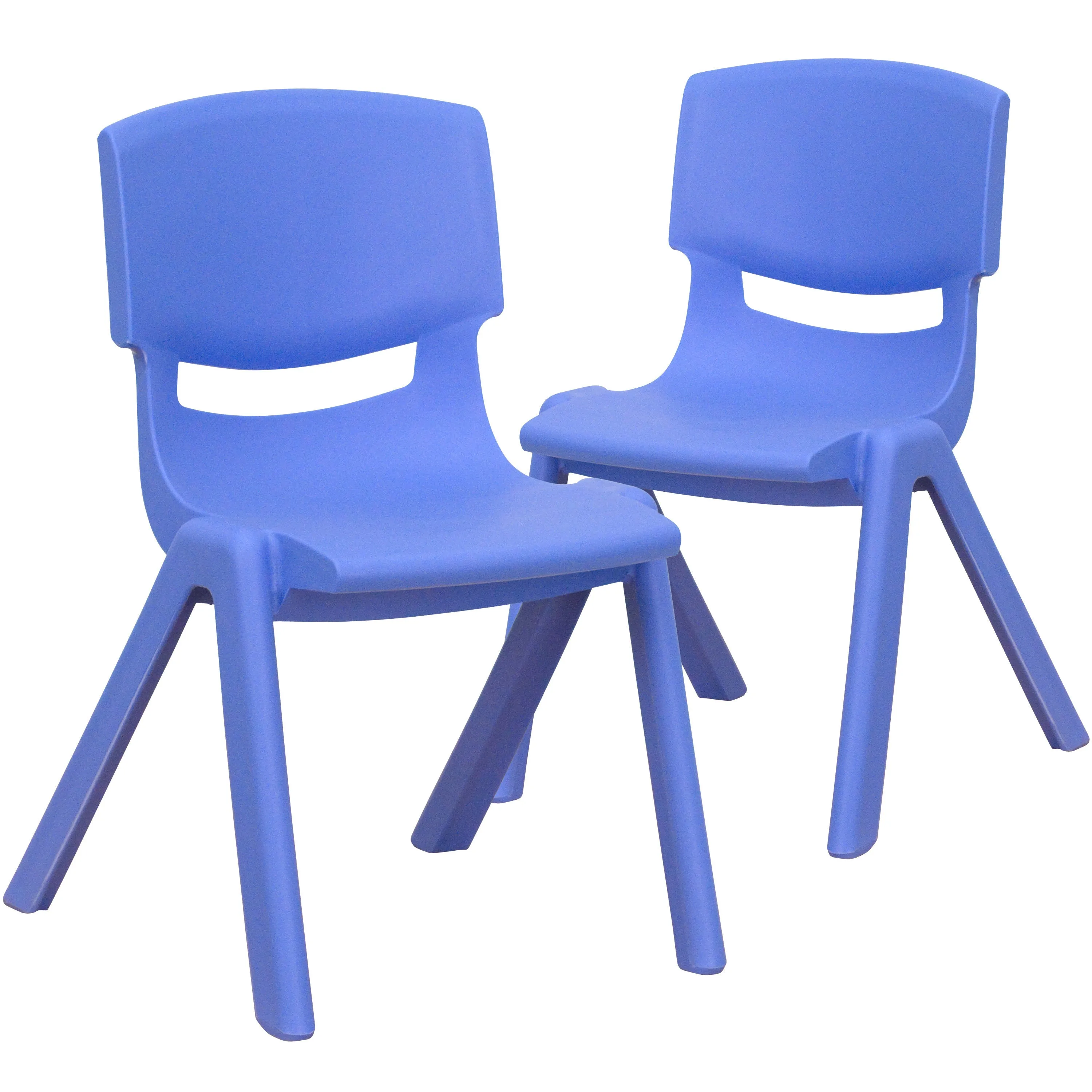 2 Pack Plastic Stackable School Chair with 12" Seat Height