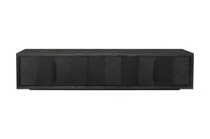 2.23m Entertainment TV Unit - Textured Espresso Black