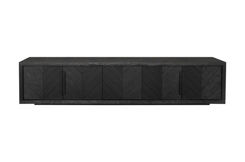 2.23m Entertainment TV Unit - Textured Espresso Black