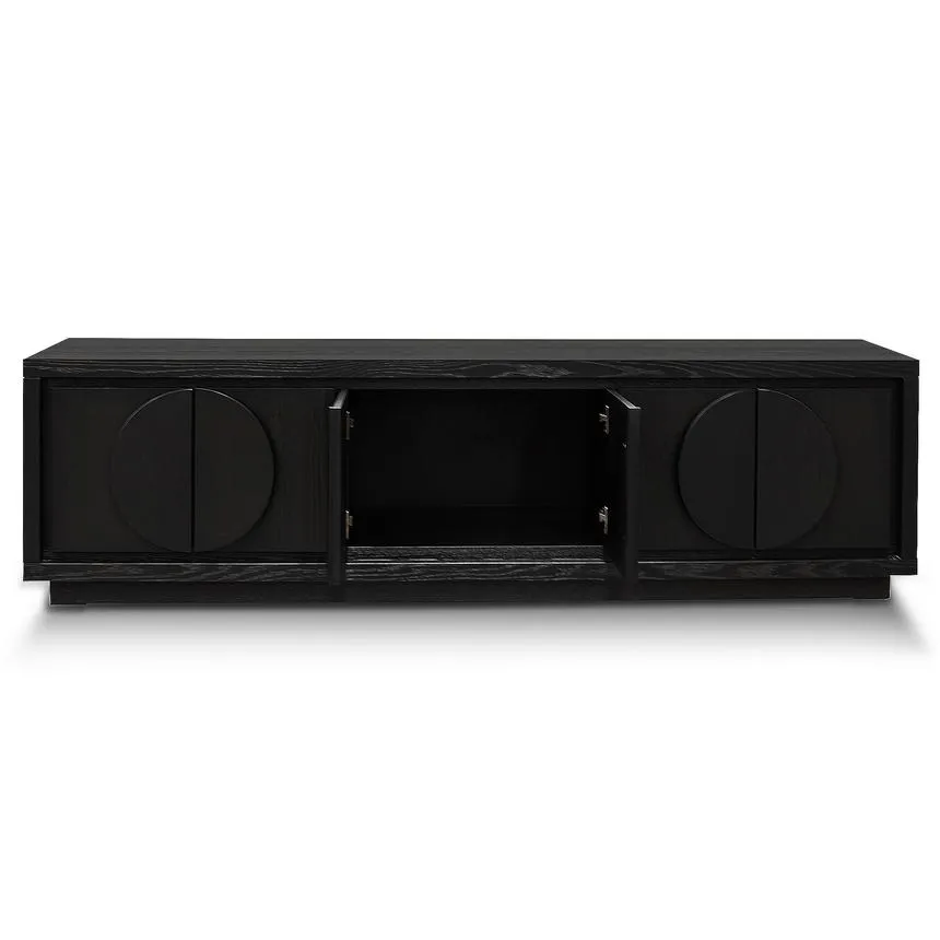 2m Entertainment TV Unit - Textured Espresso Black