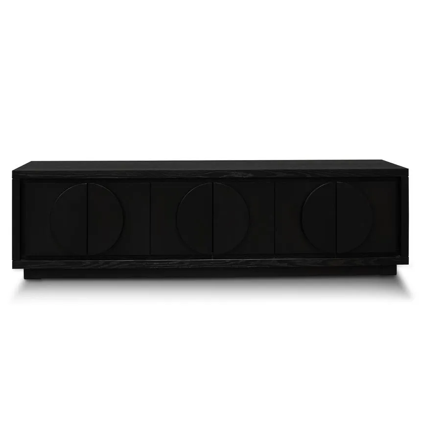 2m Entertainment TV Unit - Textured Espresso Black