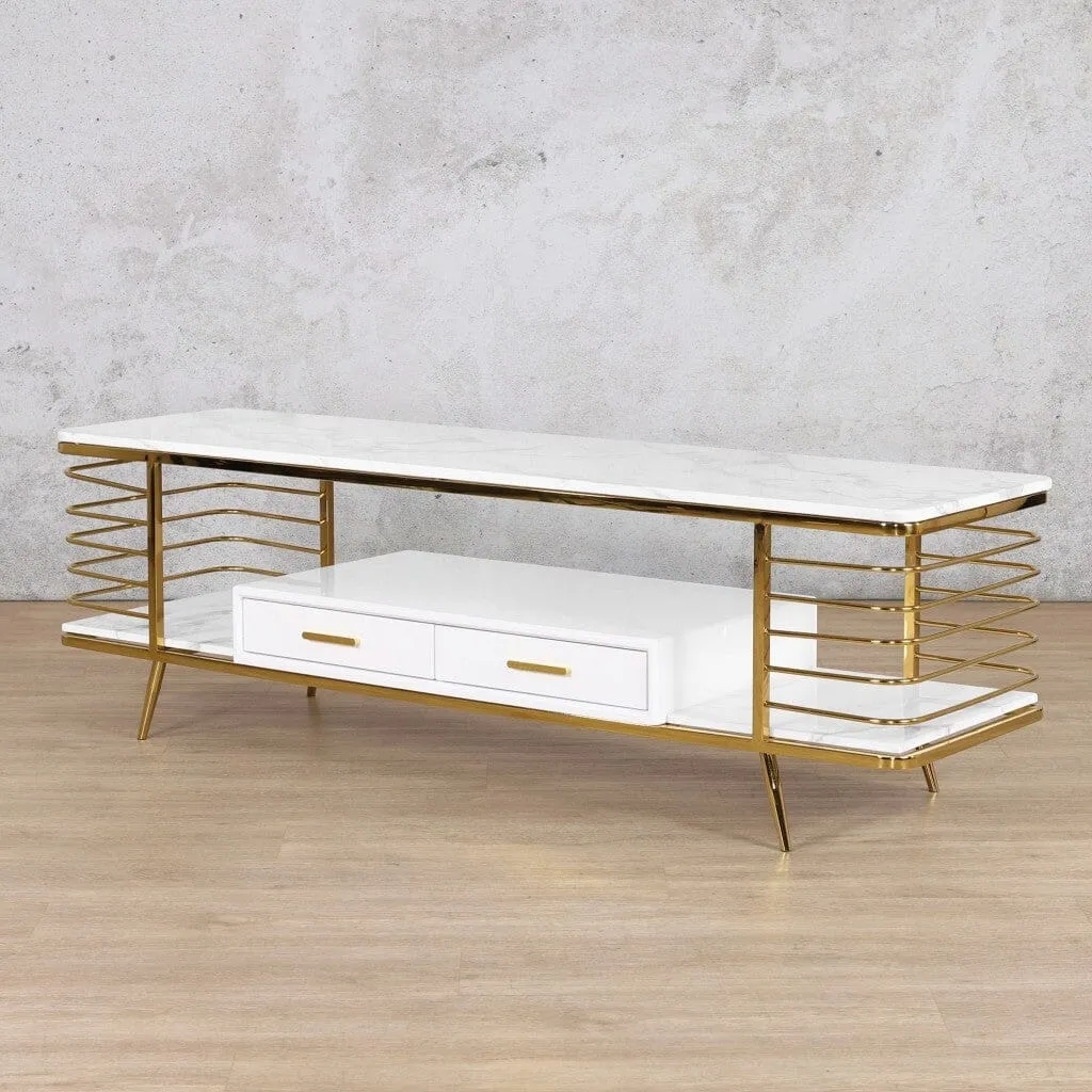 Alba Plasma TV Stand Gold - Available on Special Order Plan Only