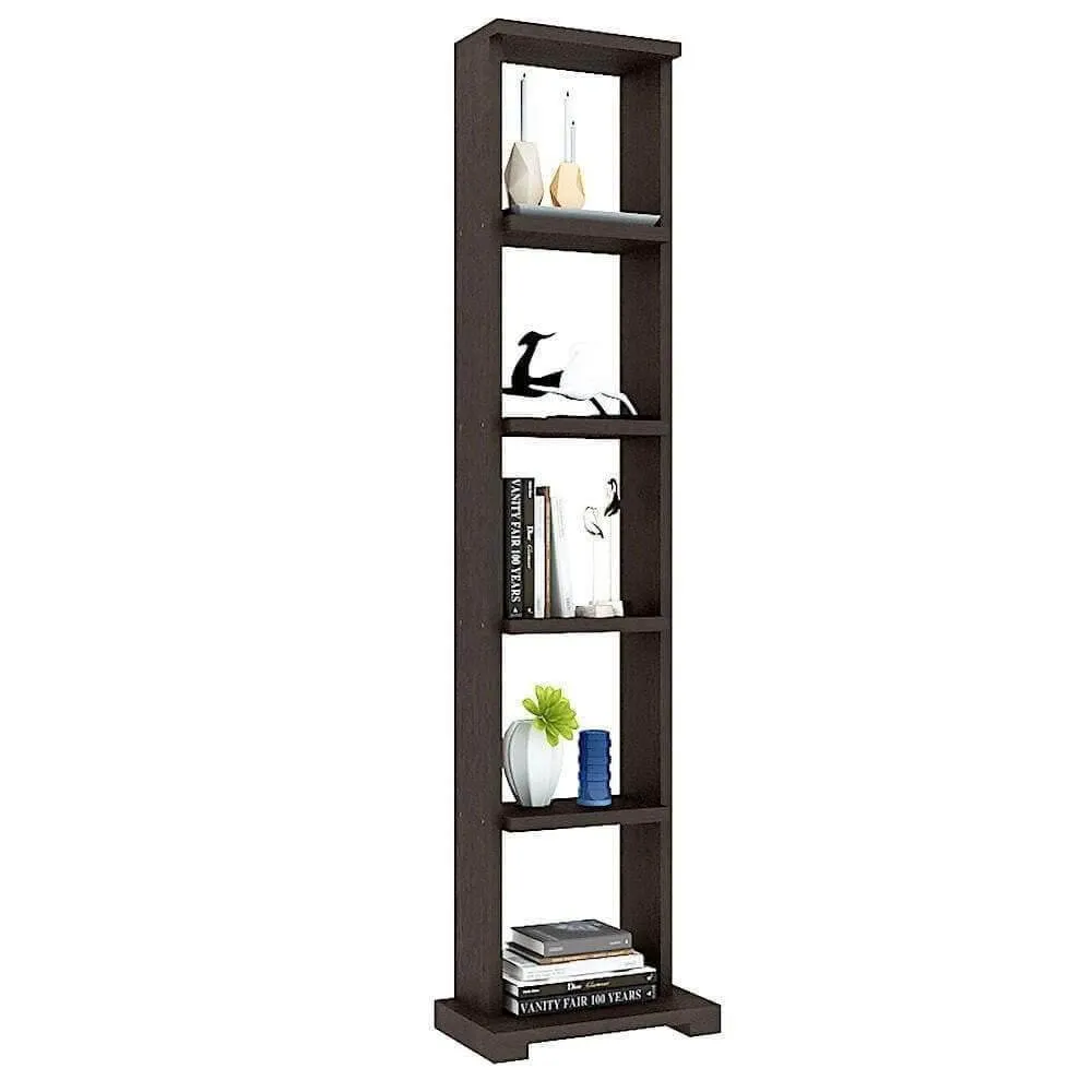 Alpha Lite Wooden Bookshelf with 5 shelves, Classic Wenge