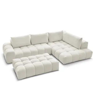 Alpine Performance Boucle Sectional Sofa with Tufted Cushioning