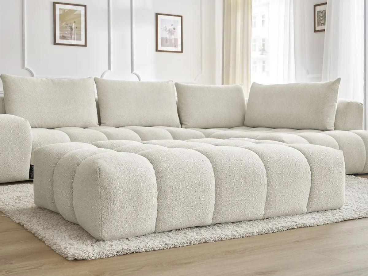 Alpine Performance Boucle Sectional Sofa with Tufted Cushioning