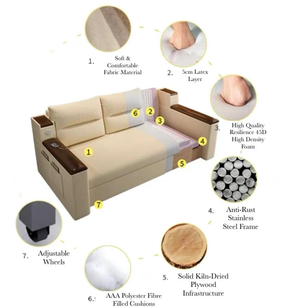 Andrea Storage Sofa Bed