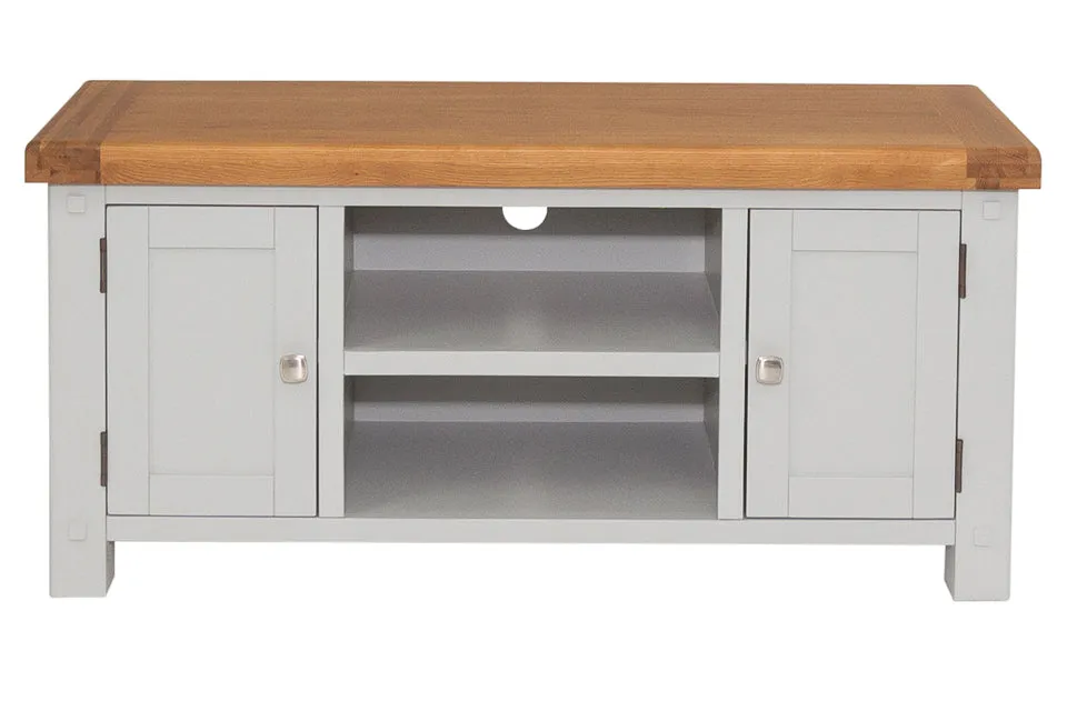 Bandon - Grey And Oak 2 Door Straight Tv Entertainment Unit