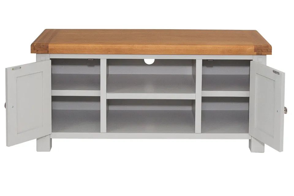 Bandon - Grey And Oak 2 Door Straight Tv Entertainment Unit