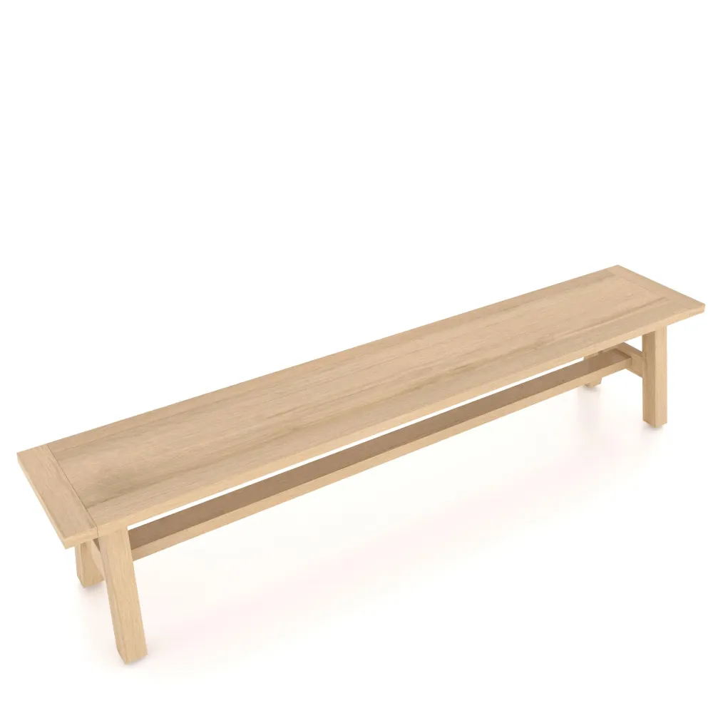 Bassano Oak Bench 220cm