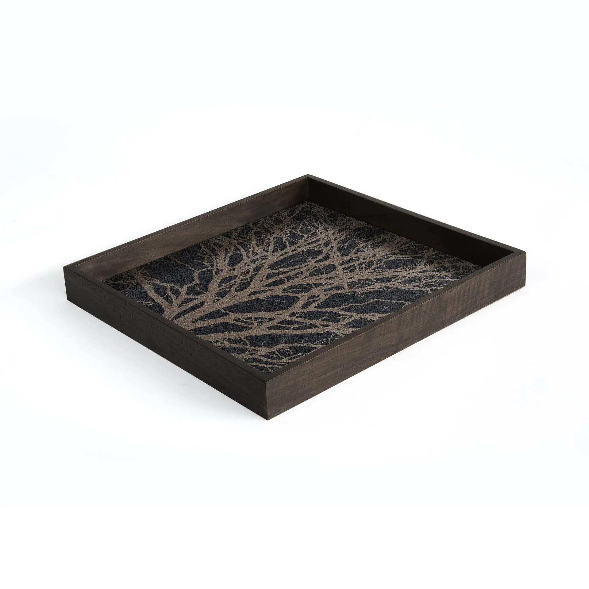 Black Tree Small Square Wooden Tray