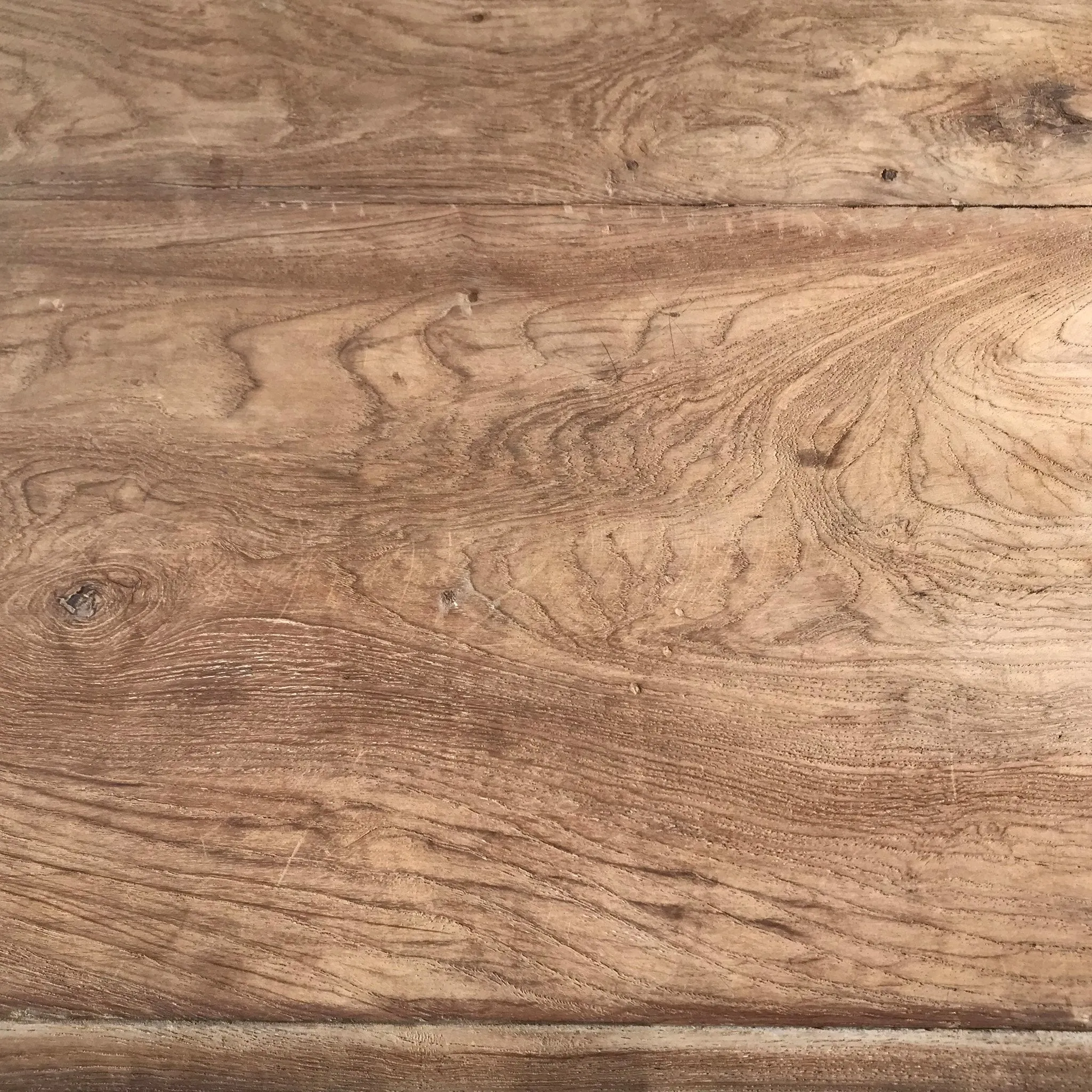 Bleached Teak Table Made From 19th Century Gujerati Carvings