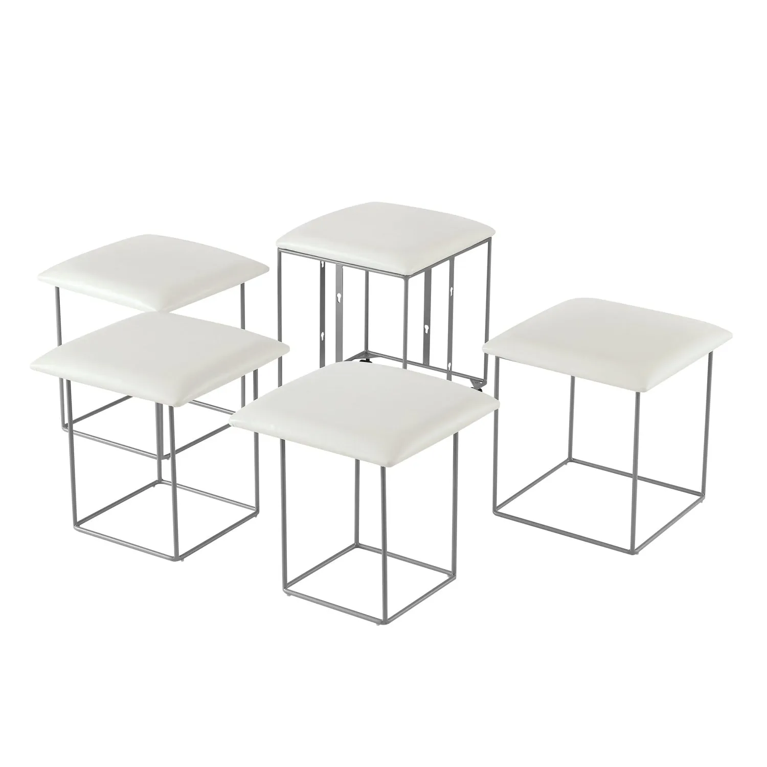 Brisa 5 Piece Nesting Ottoman/Stool Set