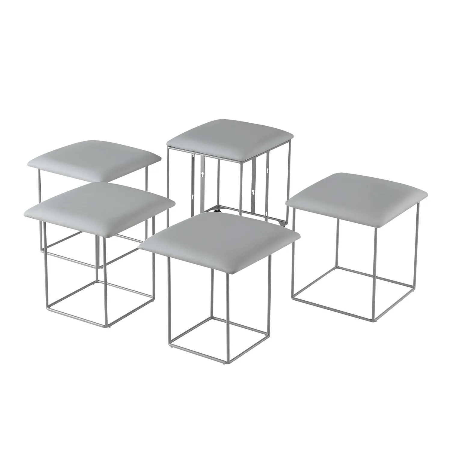 Brisa 5 Piece Nesting Ottoman/Stool Set