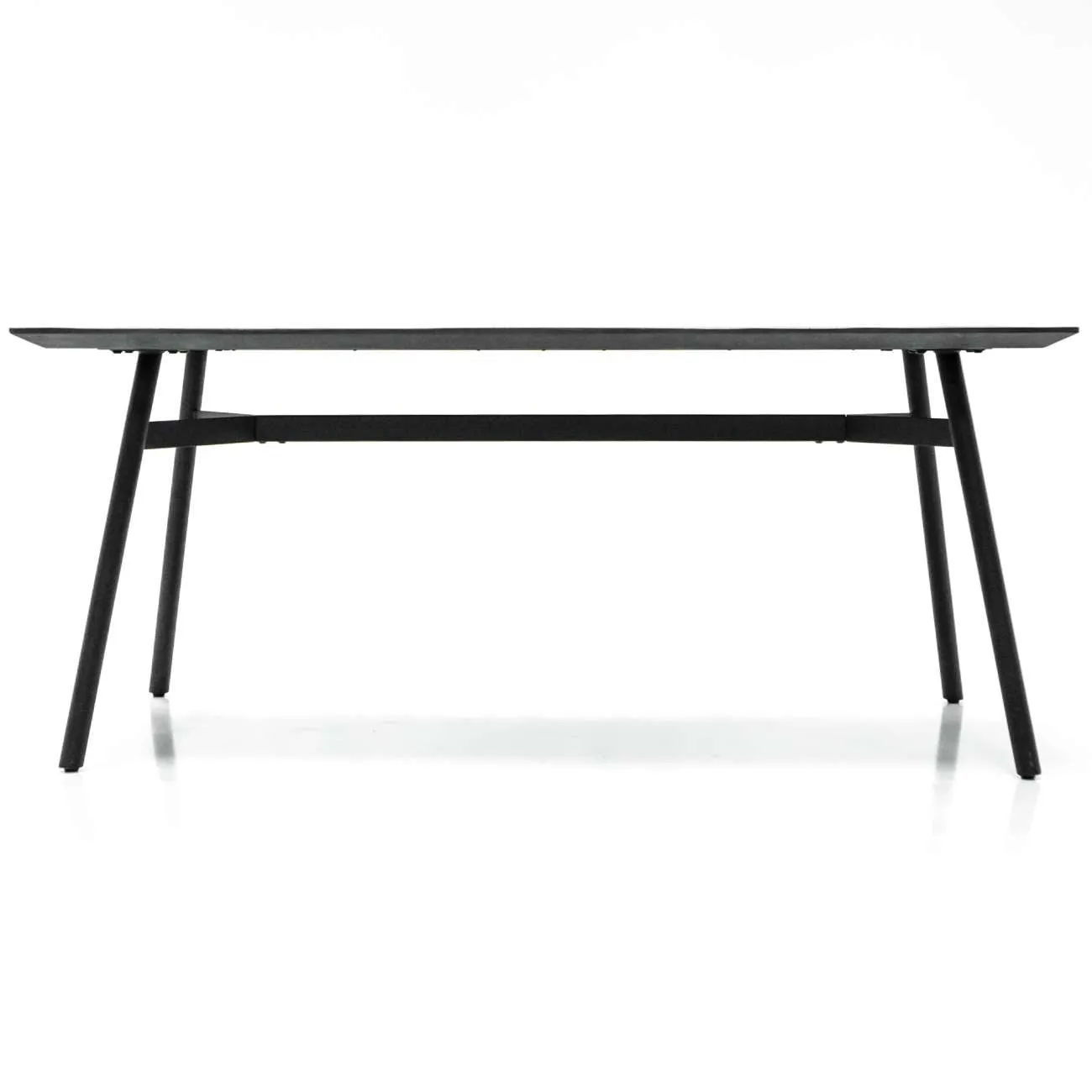 Bronx Black Acacia Fixed Dining Table 180cm