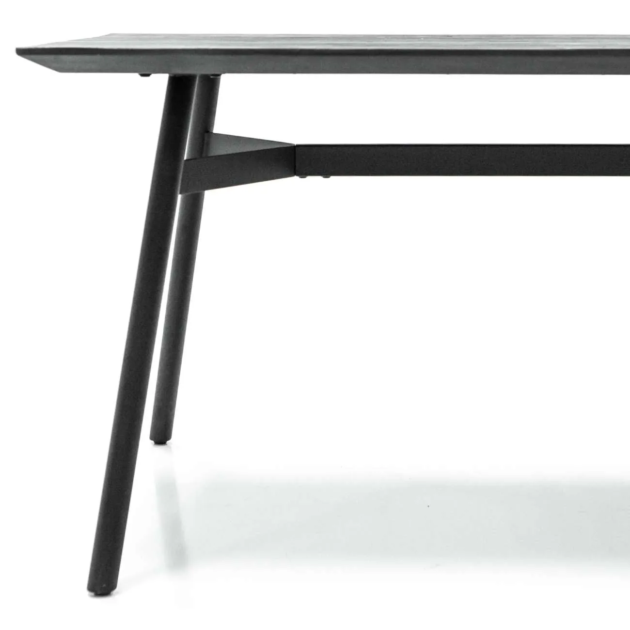 Bronx Black Acacia Fixed Dining Table 180cm