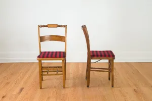 Buffalo Plaid Folding Chairs