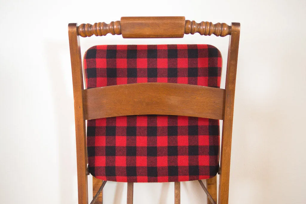 Buffalo Plaid Folding Chairs