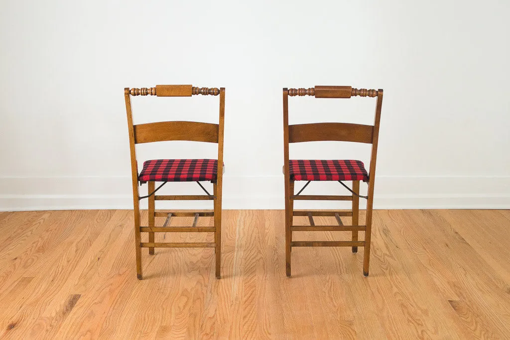 Buffalo Plaid Folding Chairs