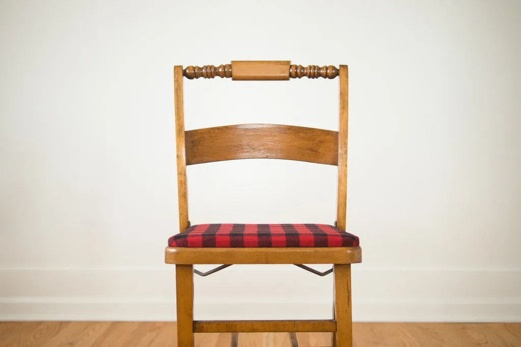 Buffalo Plaid Folding Chairs