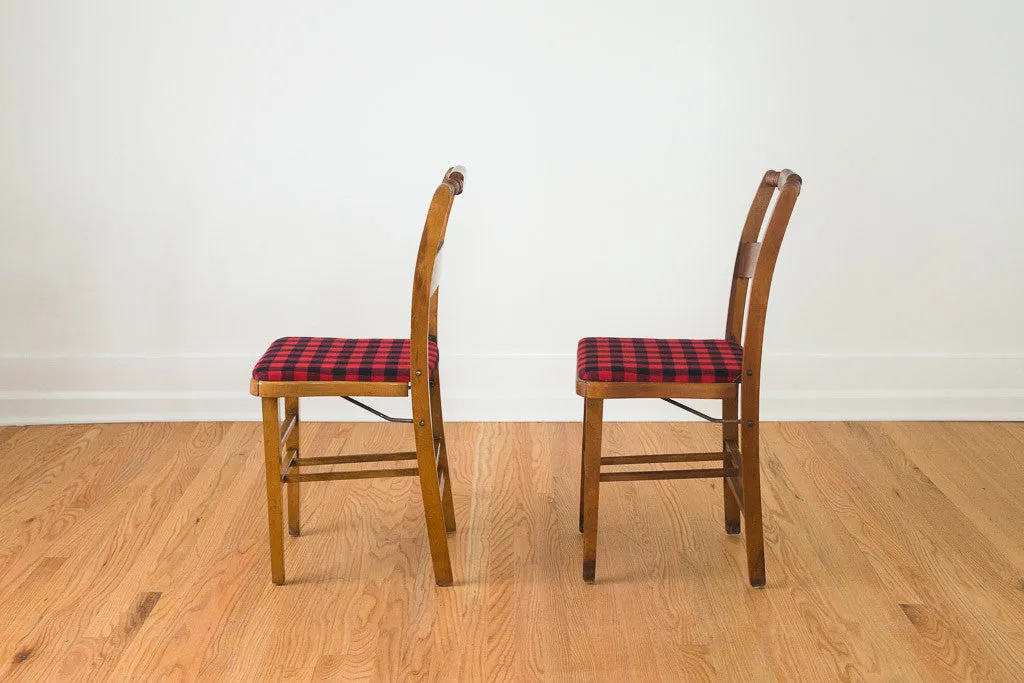 Buffalo Plaid Folding Chairs