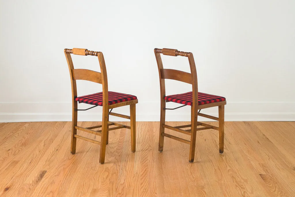 Buffalo Plaid Folding Chairs