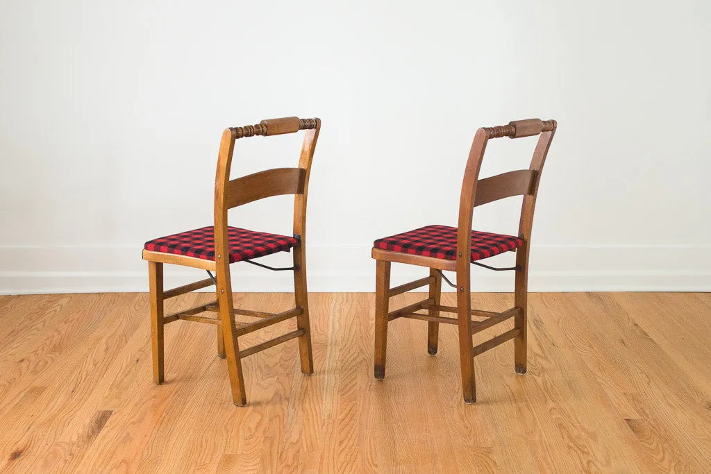 Buffalo Plaid Folding Chairs