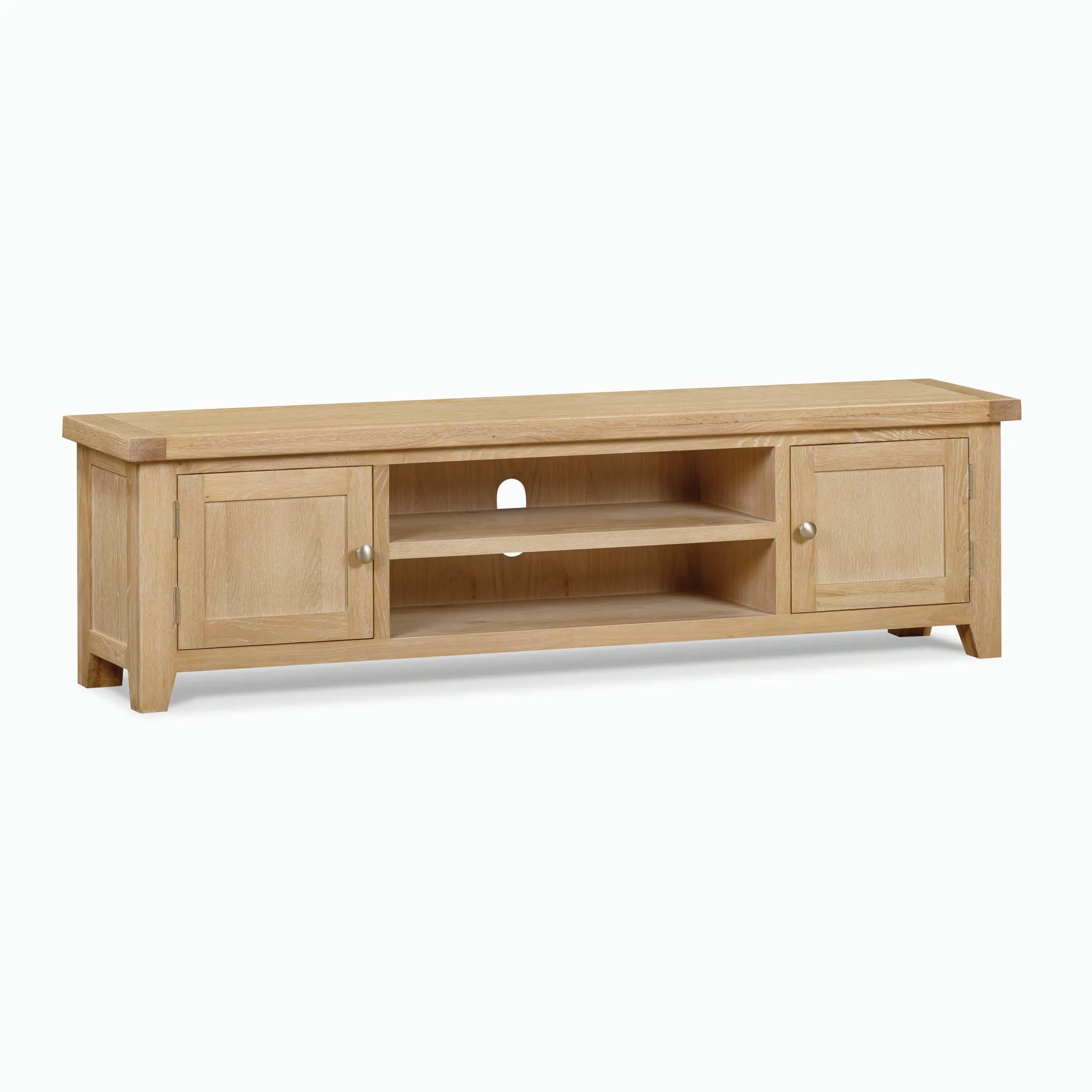 Burford Large 180cm Media Unit in Natural Oak