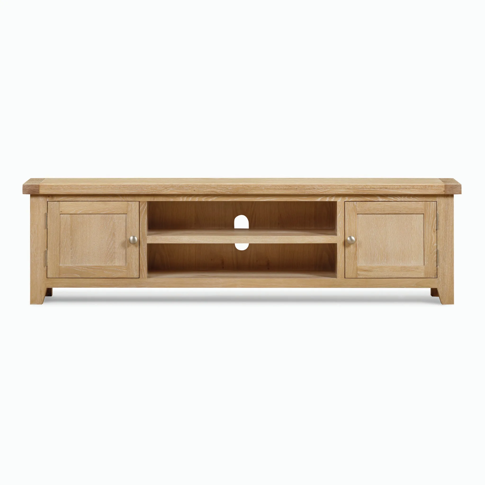 Burford Large 180cm Media Unit in Natural Oak