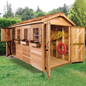 Cedarshed Boathouse Canoe & Kayak Storage Shed Kit - BT126