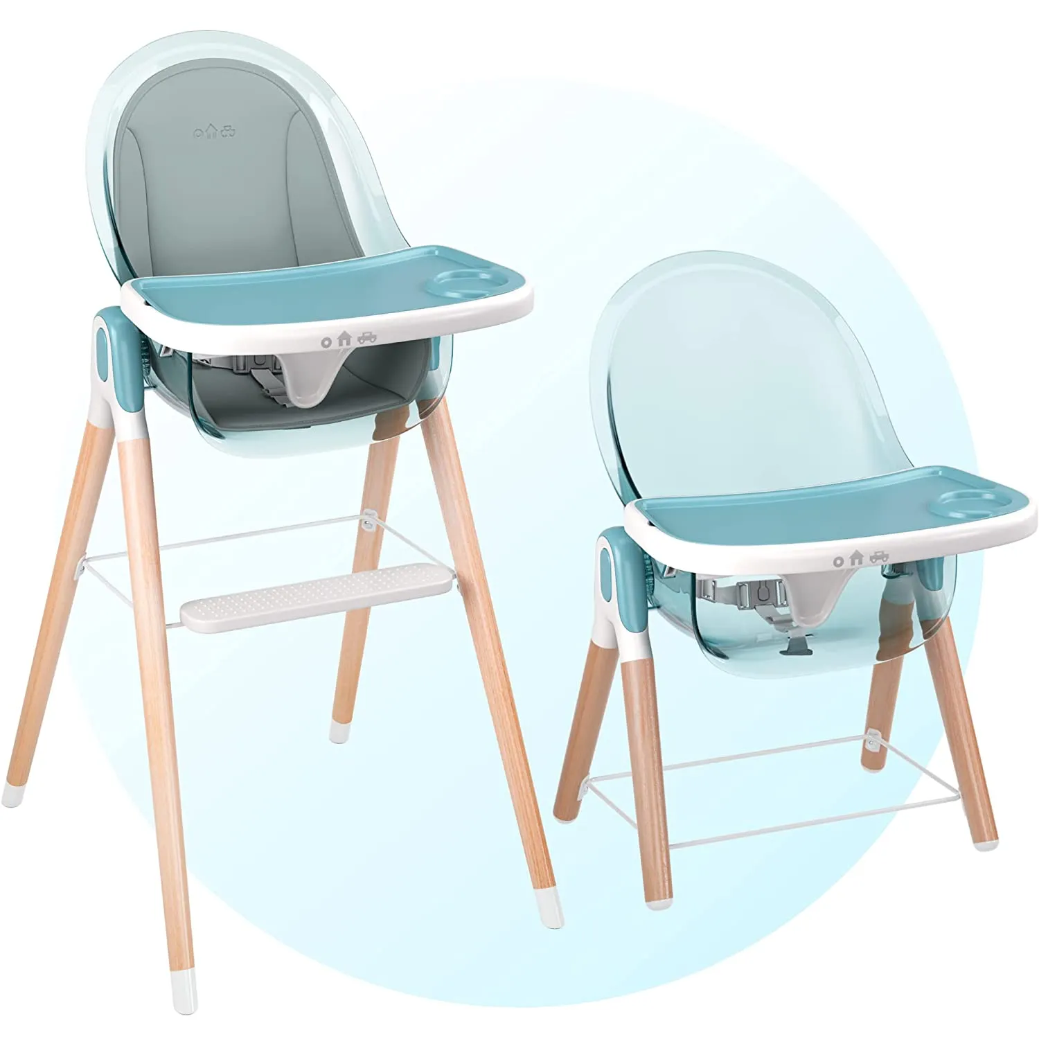 Children of Design 6-in-1 Deluxe High Chair with Seat Cushion