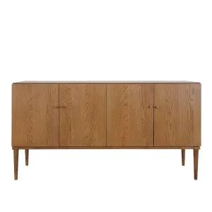 Clara Natural Oak Buffet With Brass Legs 160Cm