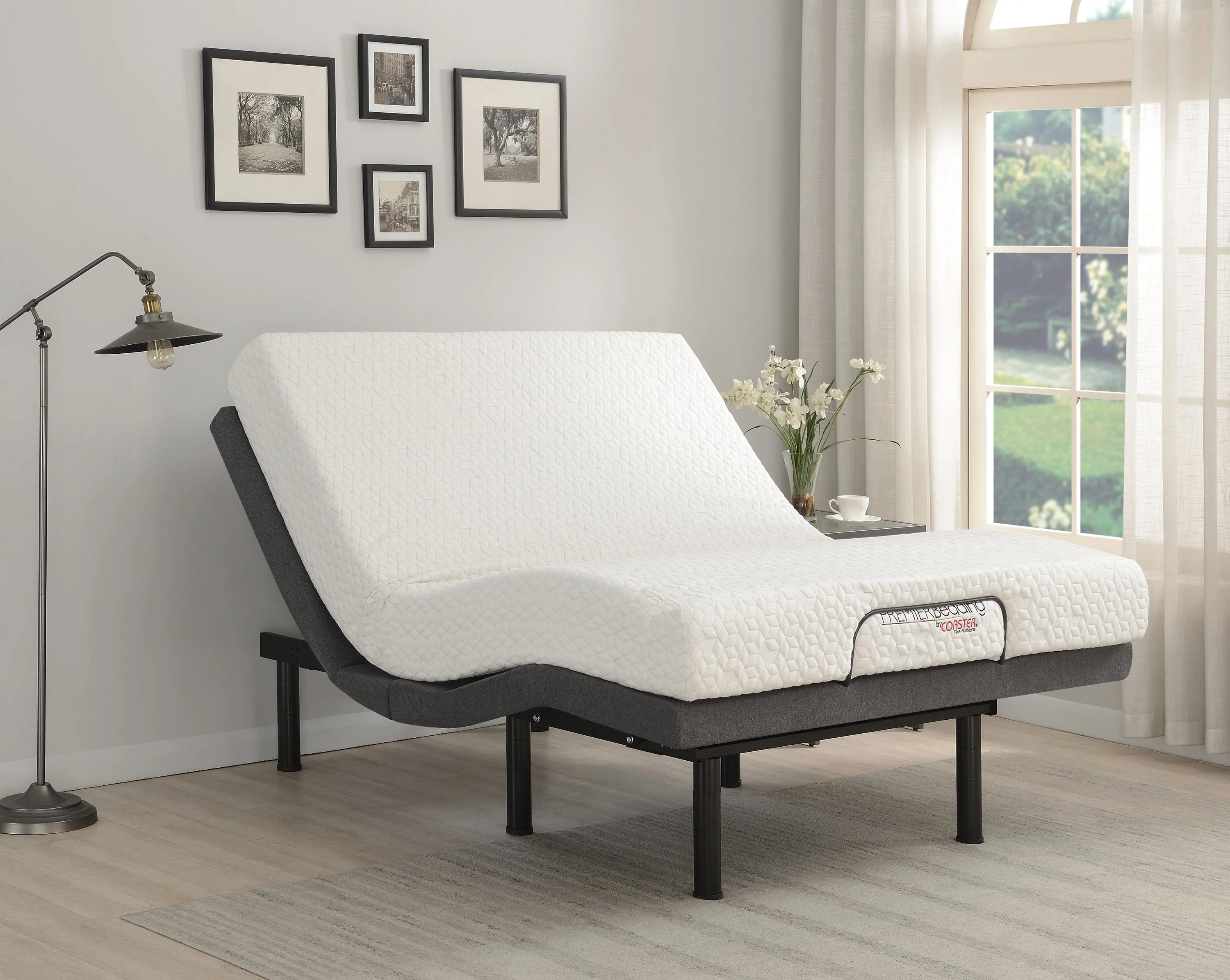 Clara Twin XL Adjustable Bed Base Grey And Black - 350131TL