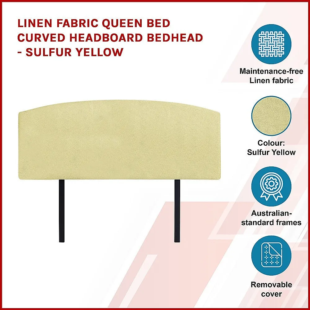 Customisable Queen Headboard, Removable Cover, Linen Fabric