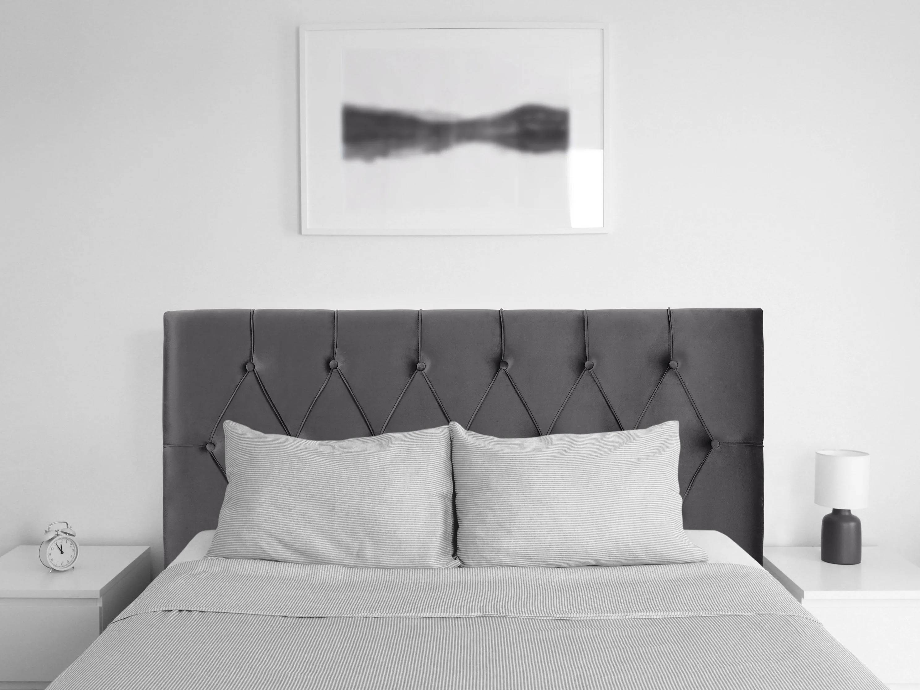 Dark Grey Velvet Full/Double Headboard