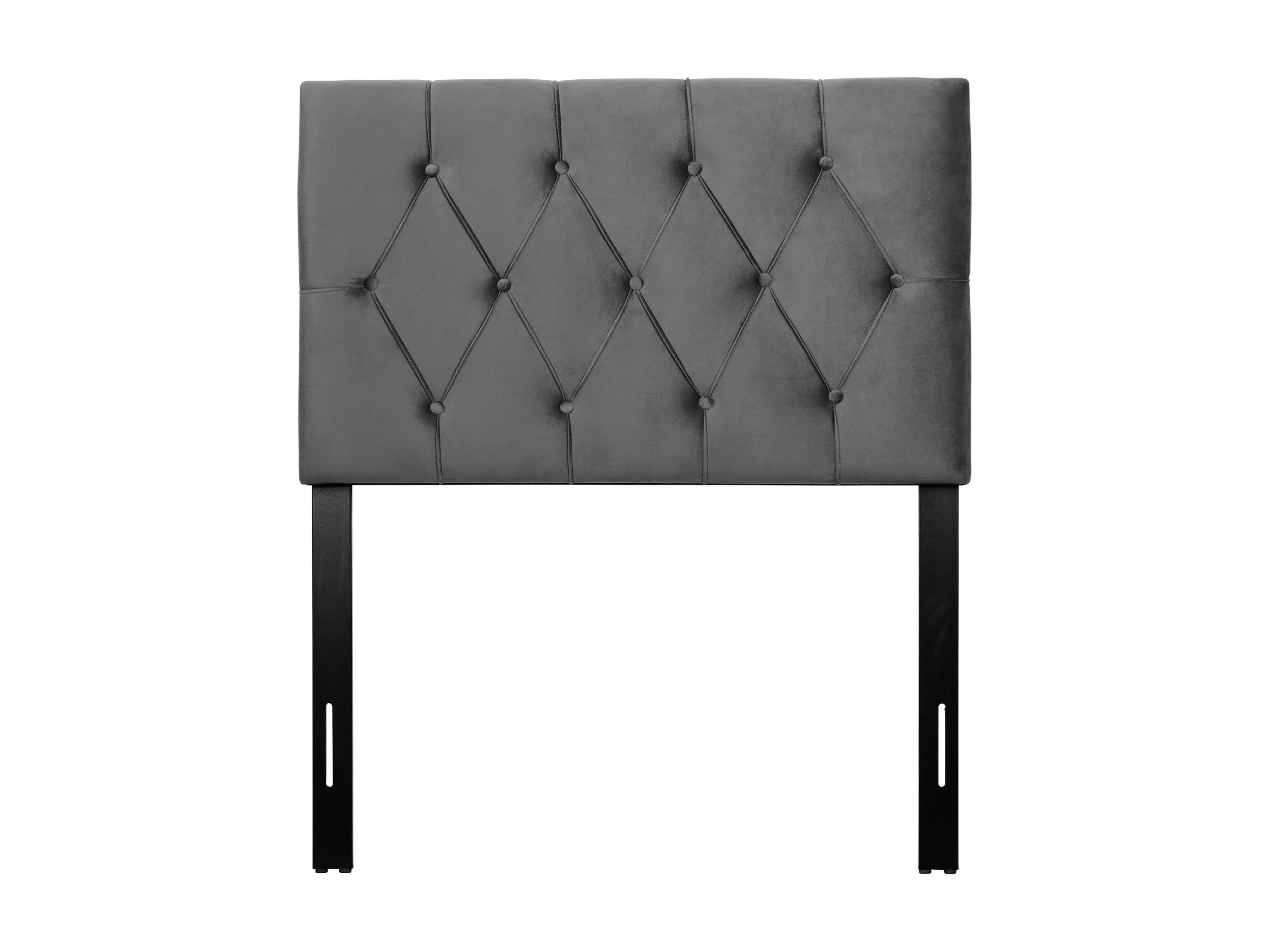 Dark Grey Velvet Twin/Single Headboard