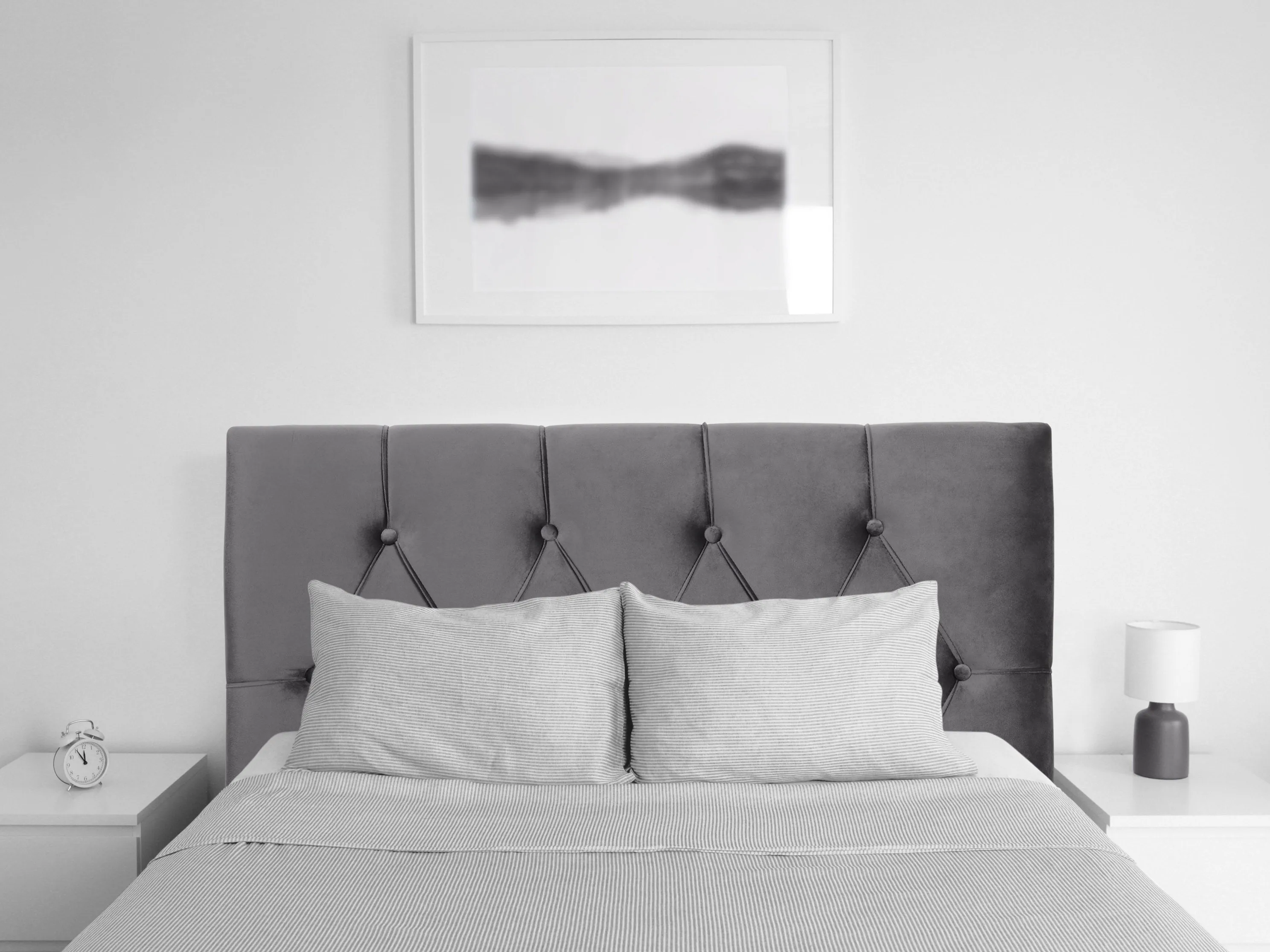 Dark Grey Velvet Twin/Single Headboard