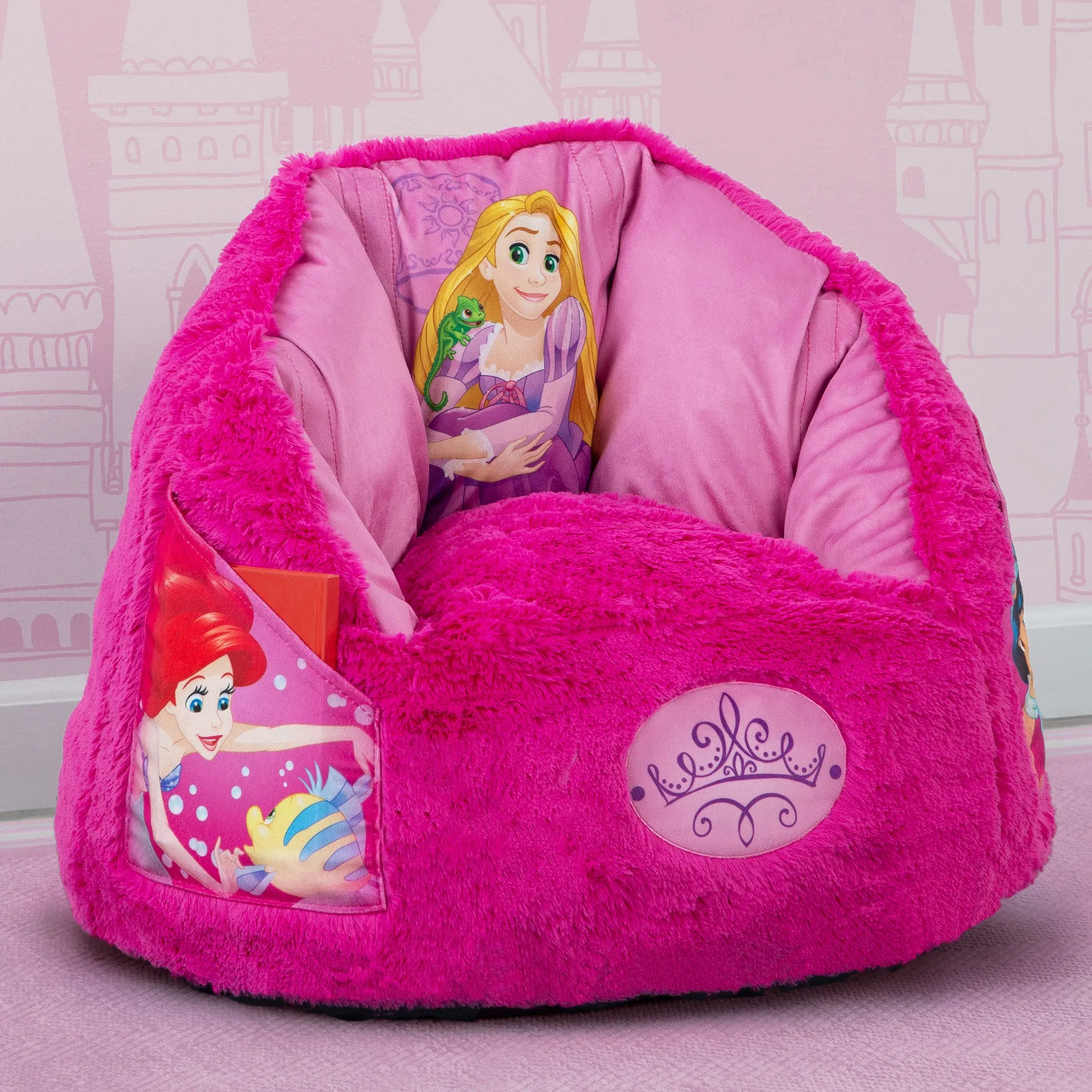 Disney Princess Cozee Fluffy Chair, Toddler Size (for Kids Up to 6 Years Old)