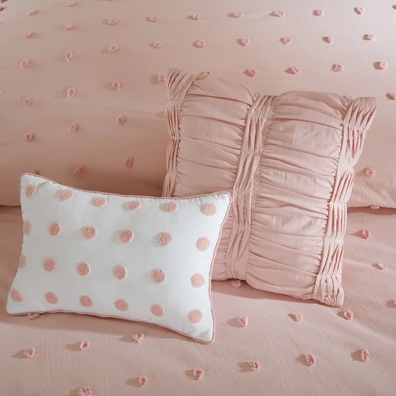 Djimo Cotton Chenille Dot Percale Comforter Set