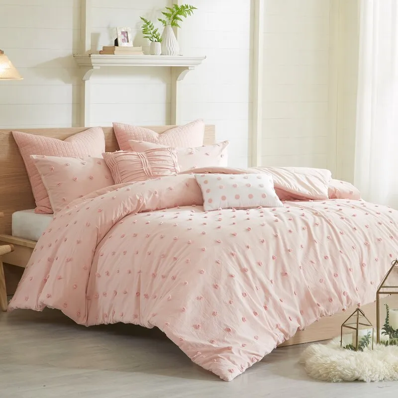 Djimo Cotton Chenille Dot Percale Comforter Set