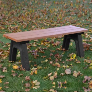 Economizer Traditional Backless Park Bench, Recycled Plastic