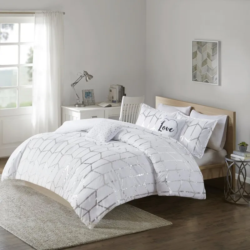 Fibya Standard Geometric Printed Comforter Set