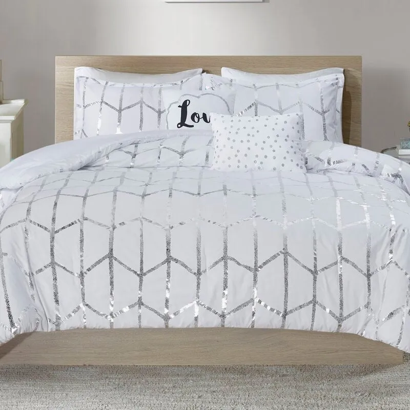 Fibya Standard Geometric Printed Comforter Set