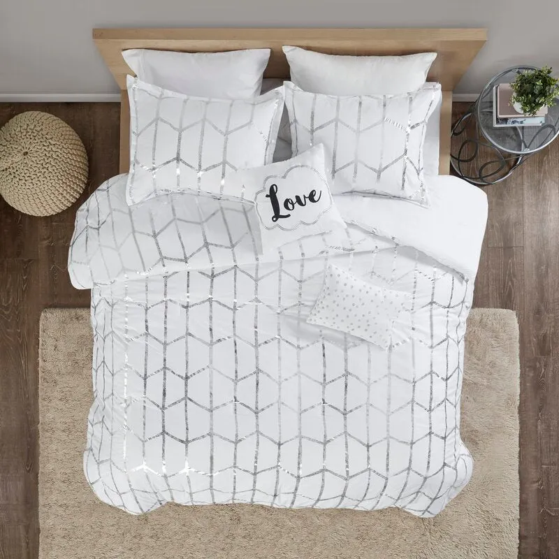 Fibya Standard Geometric Printed Comforter Set