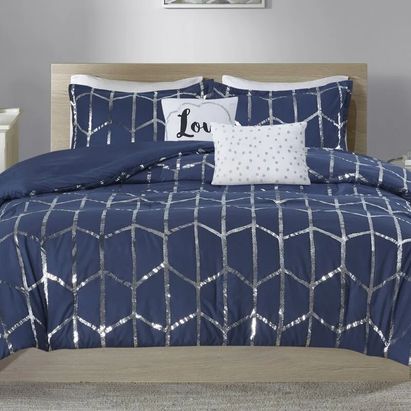 Fibya Standard Geometric Printed Comforter Set