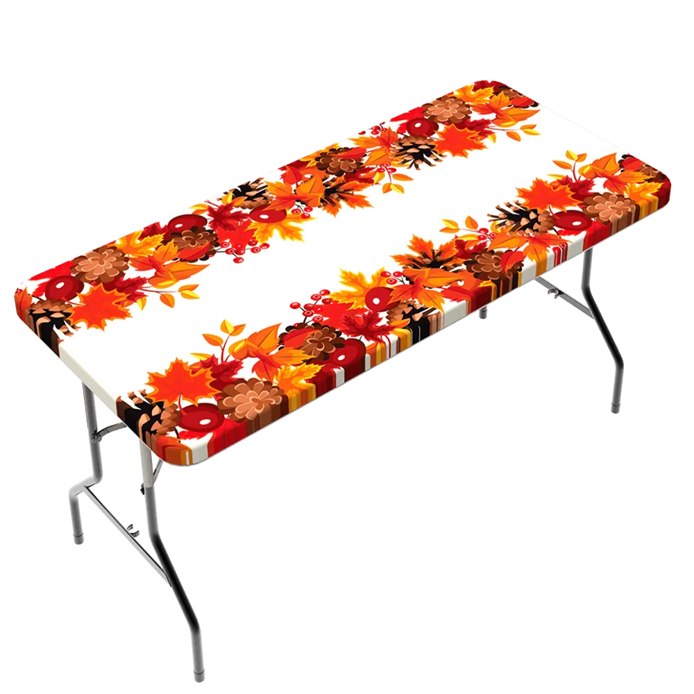 Fitted Polyester Table Cloth - Fall Design