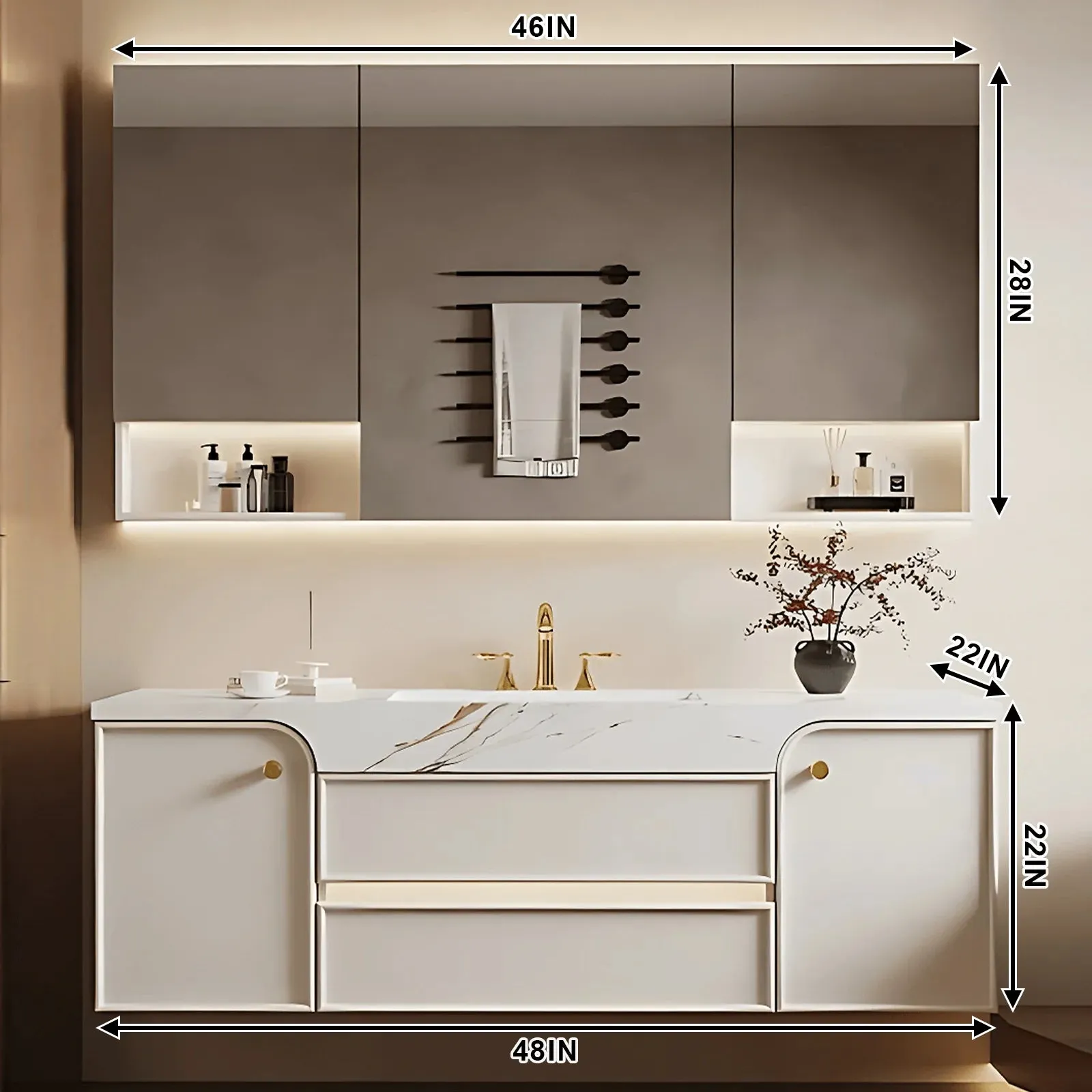 Floating Elegance Modern Bathroom Vanity For Contemporary Spaces