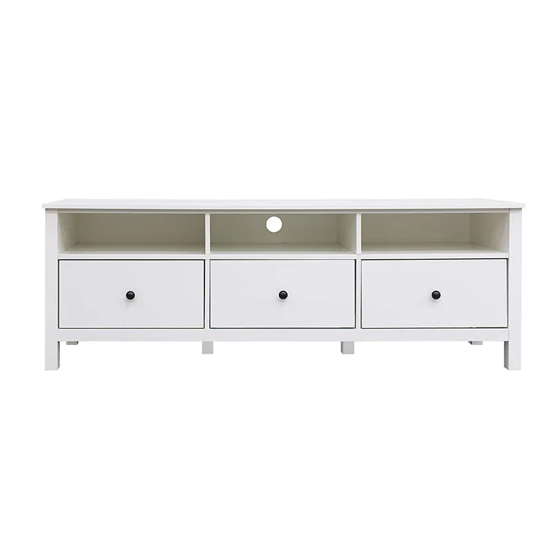 Floriana White 157cm Entertainment TV Unit with 3 Drawers