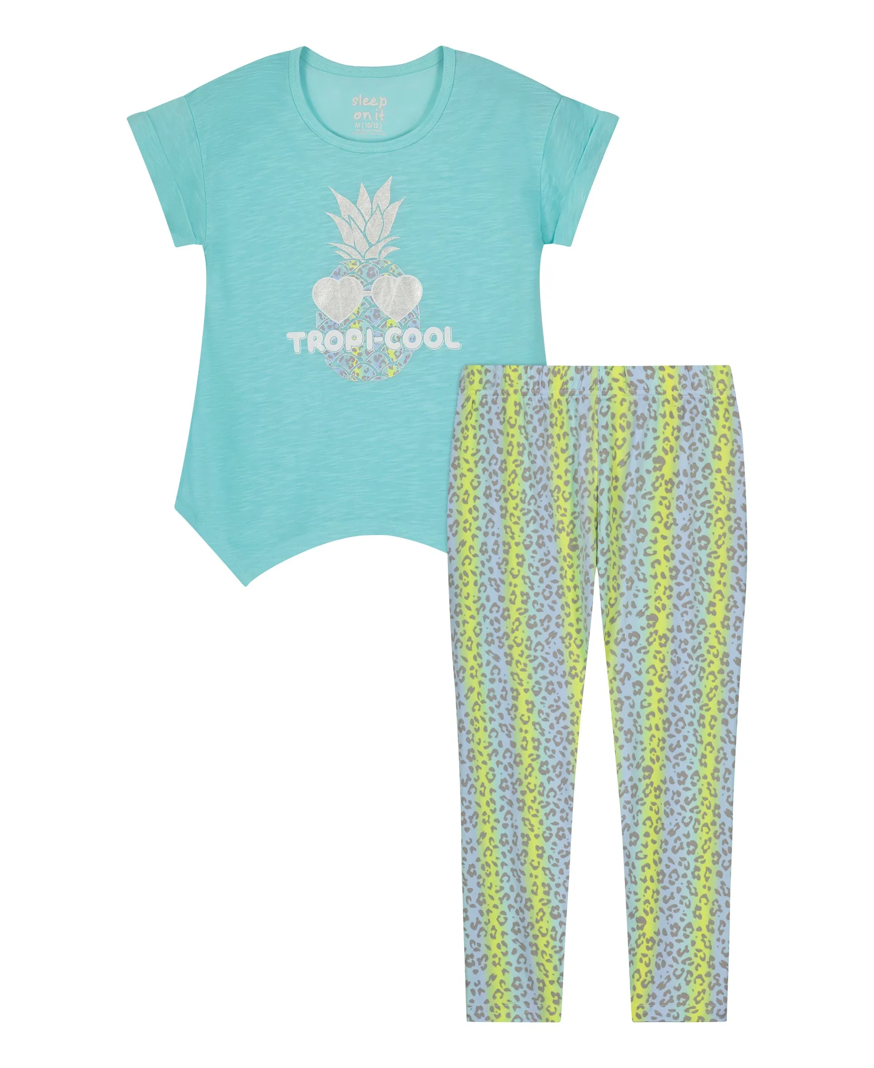 Girls Tropi-Cool 2-Piece Capri Legging Pajama Sleep Set