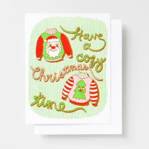 Have a Cozy Xmas Time - Risograph Card Set